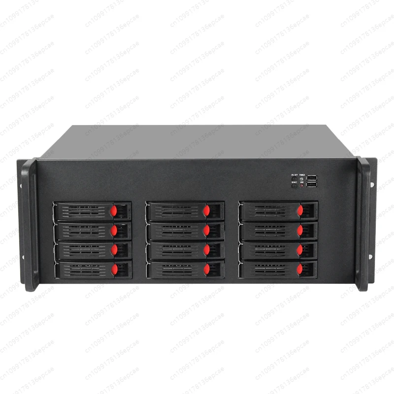 4U chassis short 12 hard drive hot swappable atx main board multi-bit rack nas storage server 320 deep