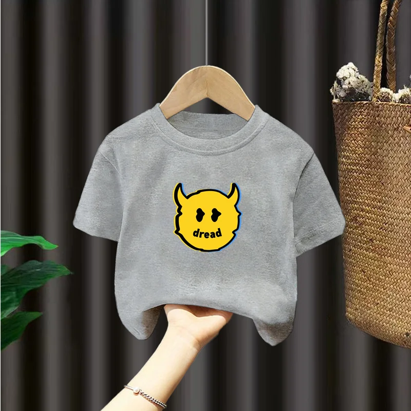 3D printing summer new sports and leisure cartoon animation round neck short sleeve children's clothing 3D digital