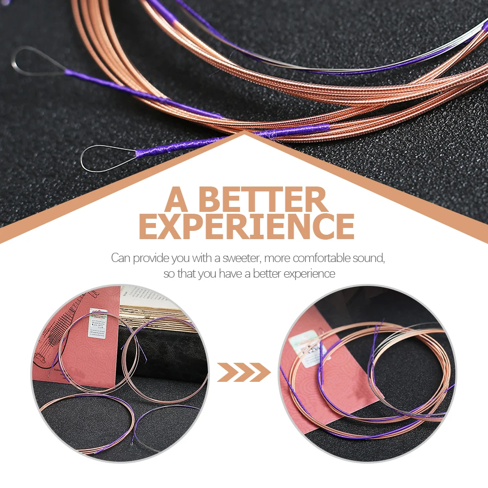 

4pcs Chinese Replacement Pipa Practice String Durable Wear-Resistant Instrument Strings Lute Strings Tool Supplies