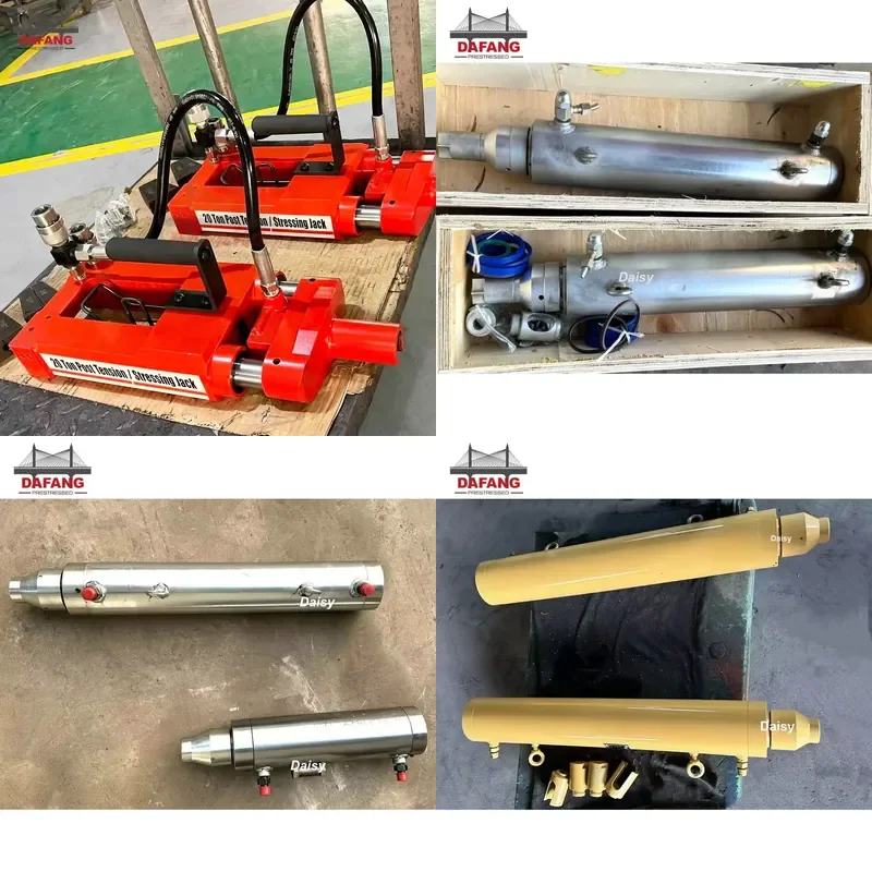 14T prestressed hydraulic cable tensioner 12.7mm 15.2mm PC strand tension 30t reinforced single hydraulic jack 20T
