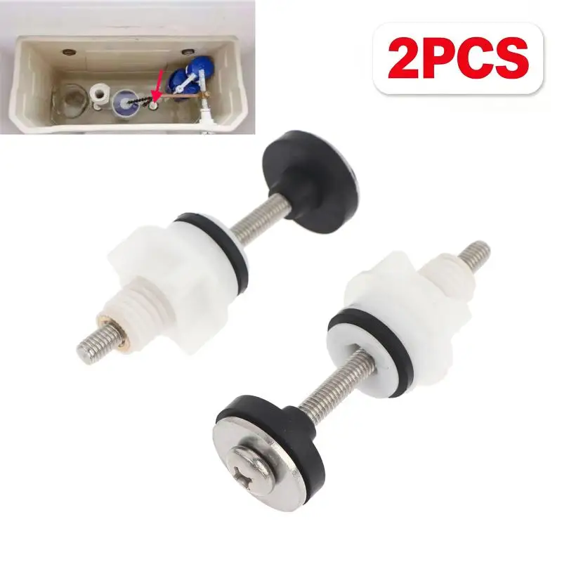 Rust Resistant 2Pcs Toilet Tank Fixing Screw Kit Universal Fit Toilet Repair Hardware for DIY Home Bathroom Renovations