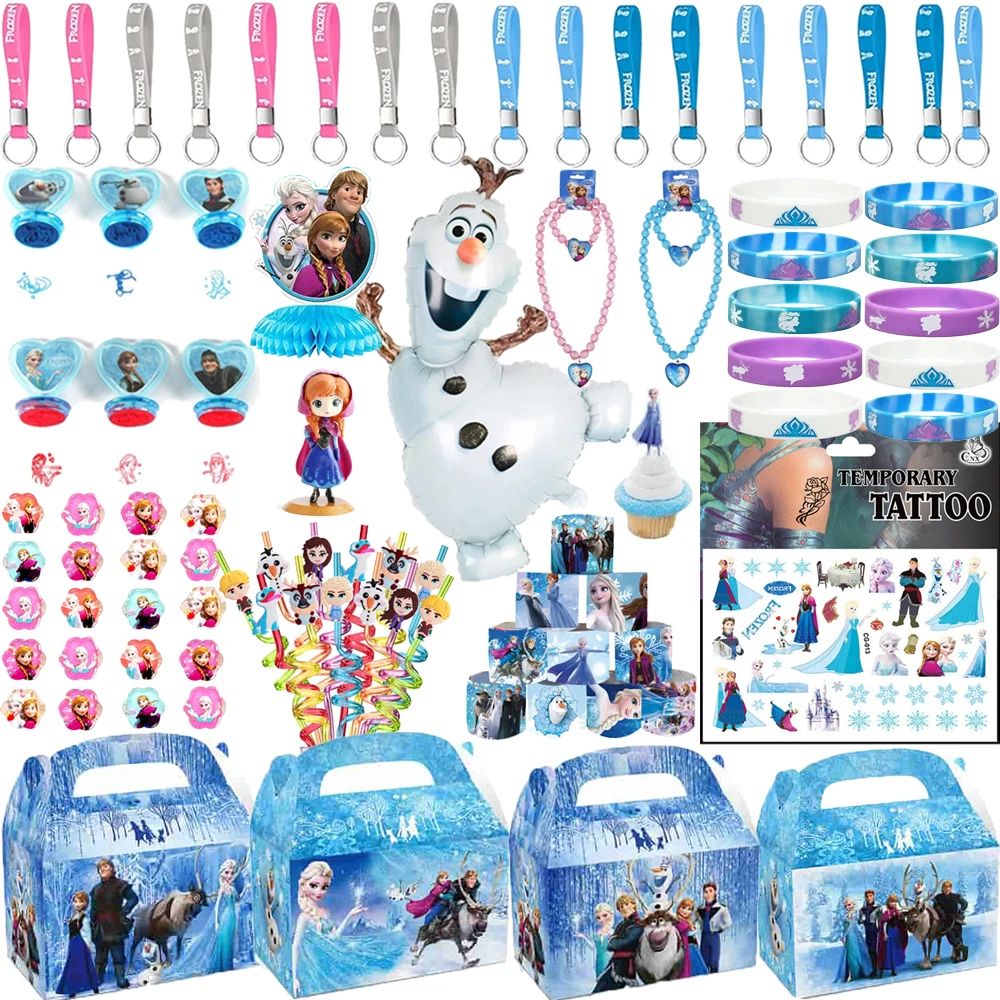 Favores de fiesta de cumpleaños de Frozen, princesa Anna Elsa, 10 Uds., pulsera de silicona congelada, suministros de fiesta de cumpleaños para niños, Baby Shower