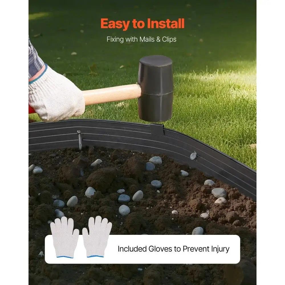 Borde de paisaje de metal, 8 paquetes, 72 pulgadas, resistente al óxido, flexible para jardín de patio