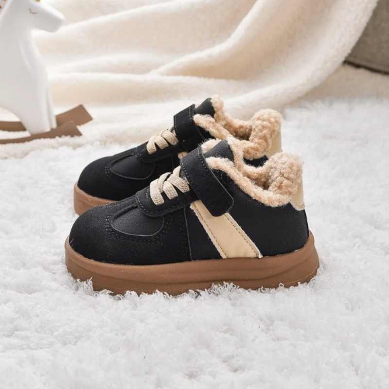 Zapatos De Mujer 2025Autumn New Kids Thick Bottom Ankle Boots Comfort Soft Bottom Boy Snow Boot Retro Versatile Girl Shoes Botas