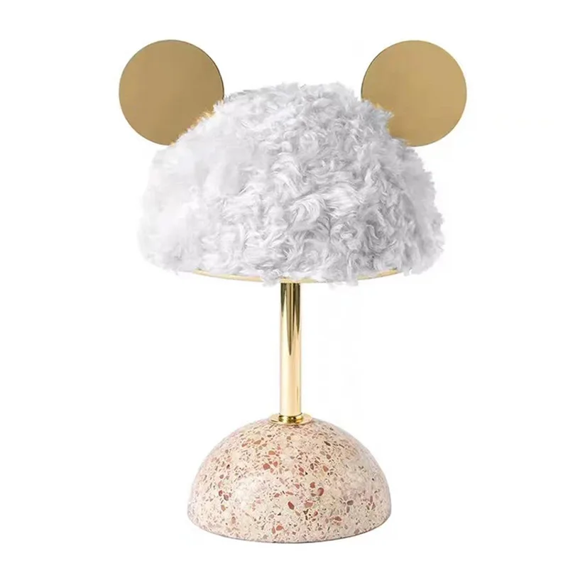 Children's Room Table Lamp Bedroom Girly pink Mickey Mouse Cartoon Model Room Cute and Luxurious Bunny Bedside Lamp