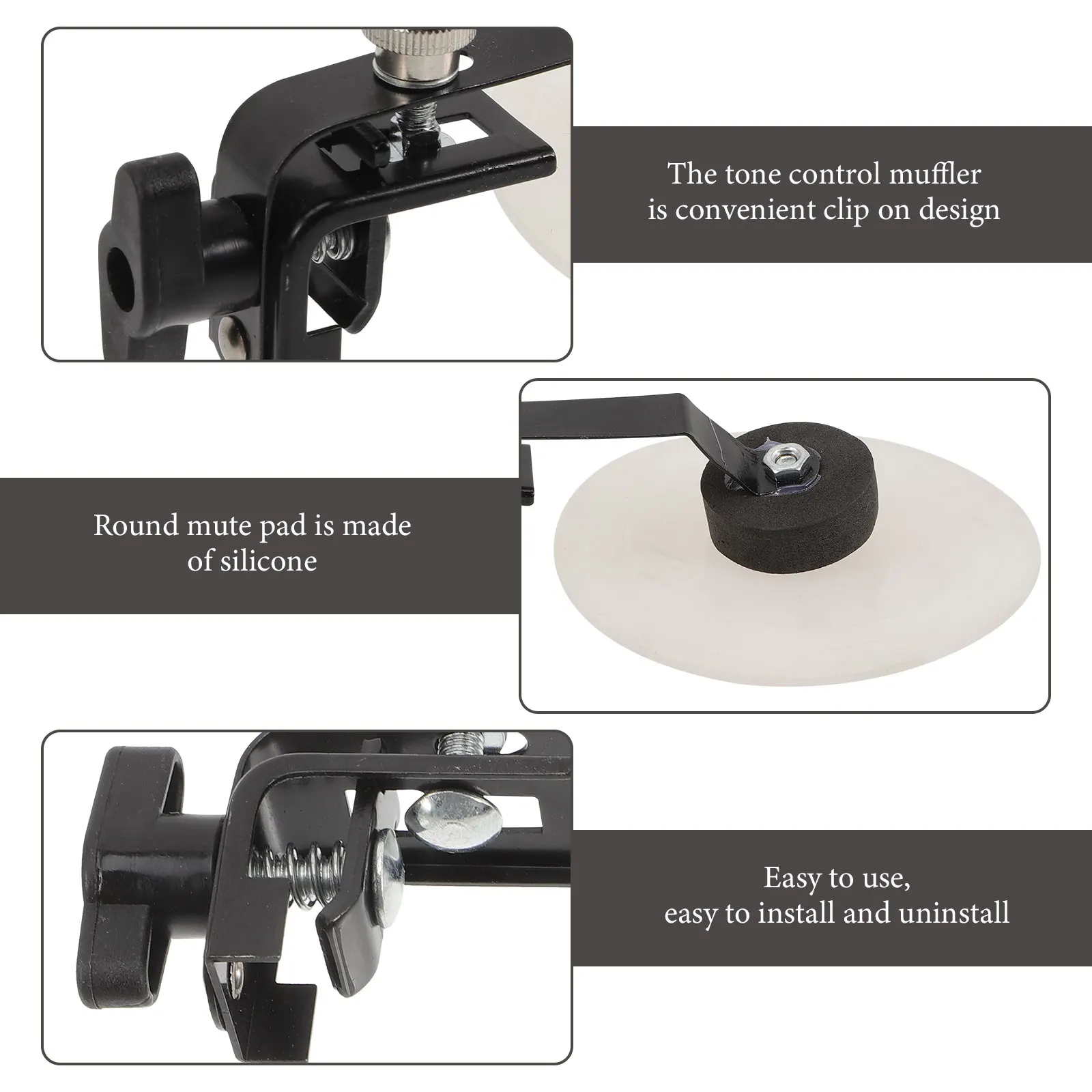 

1 set 1 Set Gel Dampeners Gel Pads Clamp-On Tone Control Muffler Mute Pads Drum Silencers Dampeners Drum Accessories
