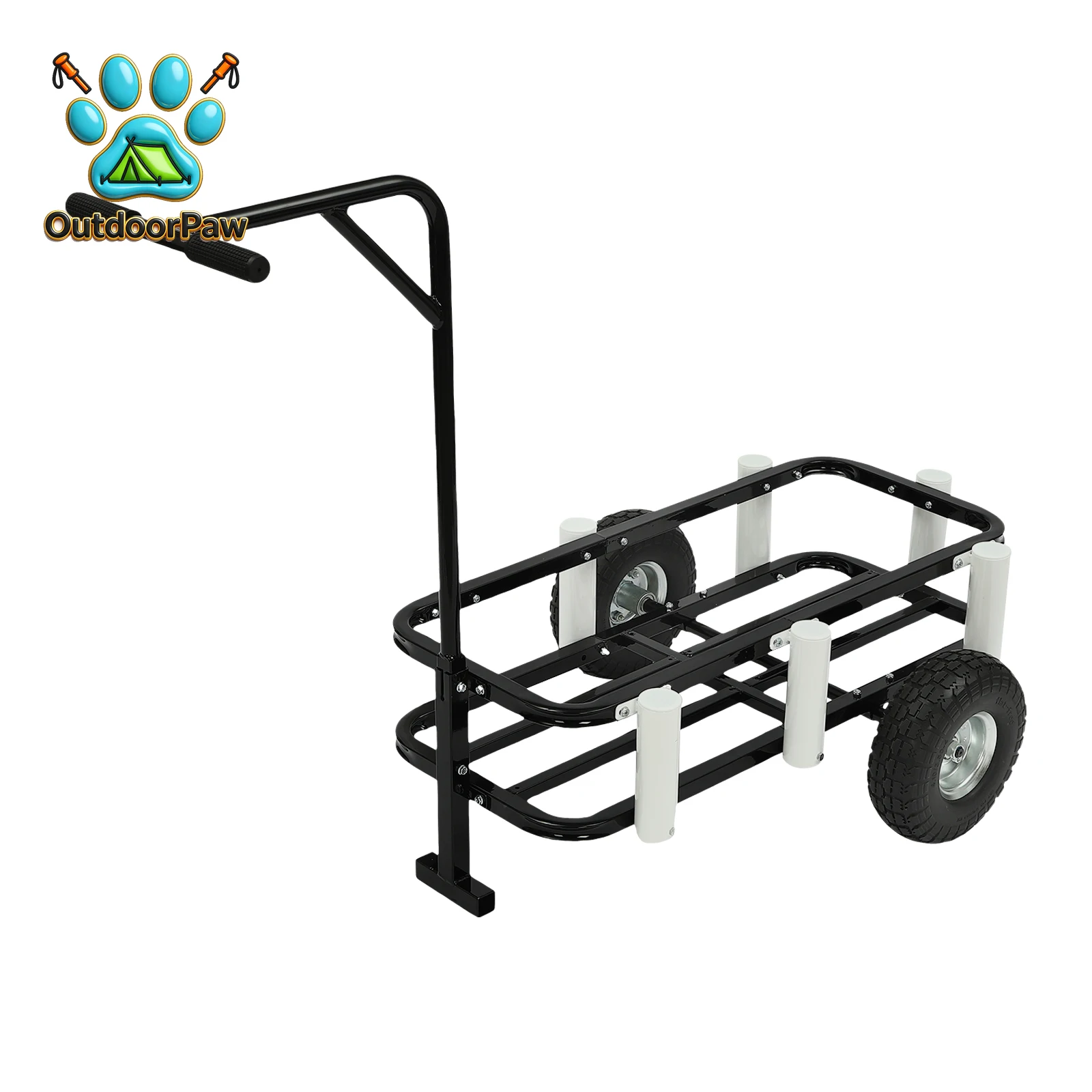 Outdoor Heavy Duty Fishing/Beach Cart Trolley Portable Garden Camping Cart for Fishing Load 198Lbs