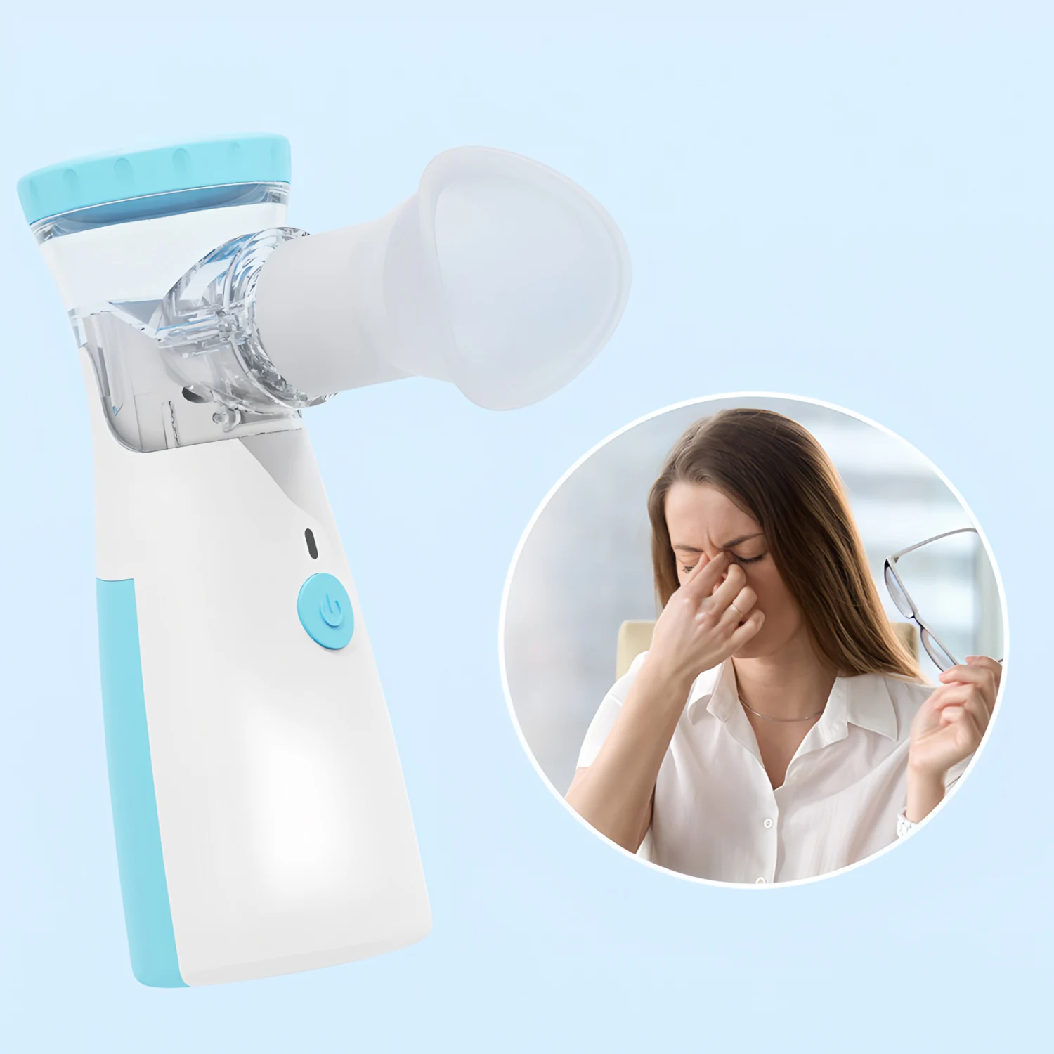 Eye Nebulizer Handheld Eye Moisturizer Atomizer Household Eye Sprayer Eyeshade Mesh Nebulizer Eye SPA Relieve Eye strain