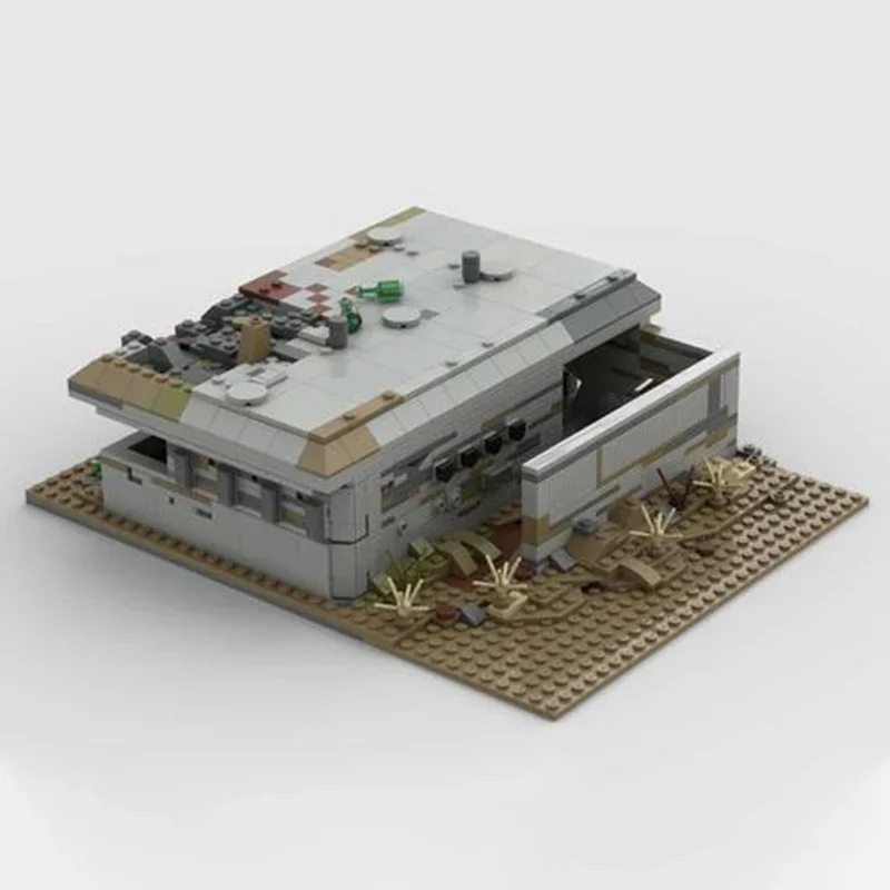 

Battlefield Scenes Model Moc Building Bricks German Abandoned Bunker Technology Blocks Gifts Christmas Toys DIY Sets Assembly