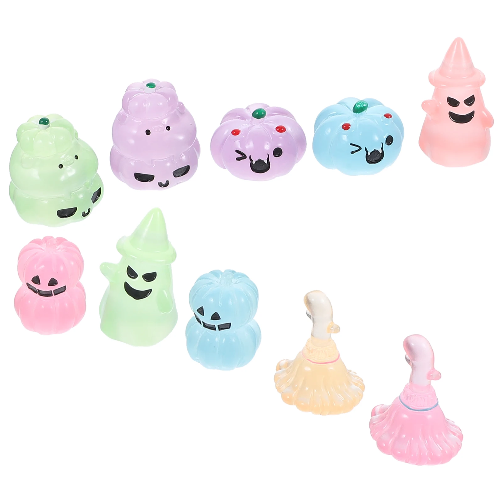 装飾発光装飾品ハロウィンミニチュア屋内ほうき風景置物ミニチュアドールハウス用小さな装飾