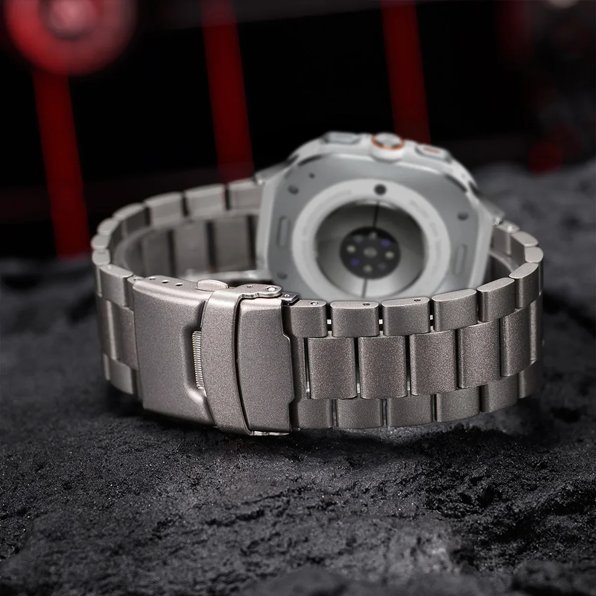 حزام تيتانيوم لساعة سامسونج جالاكسي 7 الترا 47 ملم جالاكسي 2025 حزام معدني بدون فجوة لسوار جالاكسي 8 40 ملم 44 ملم كلاسيكي 46 ملم