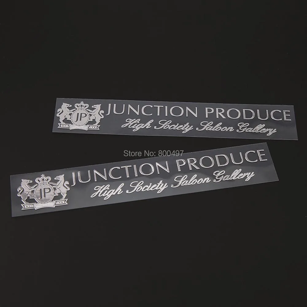 2 x Newest 3D Car Trunk Nickel Alloy Badge Emblem Sticker Accessories Adhesive Styling Badge Decal For JP Junction P