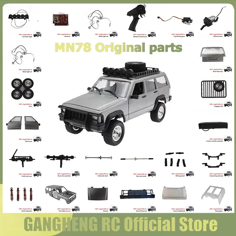 

MN MN78 MN-78 RC Car Spare Parts Shell Bumper Tires Front Rear Axle Main Board Remote Control Servo Lamp Gearbox Assembly