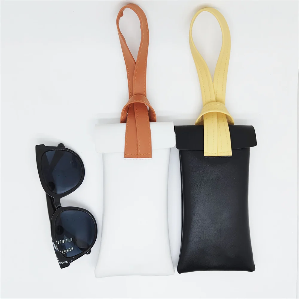 Creative Color-Block Glasses Case Fashion Eyeglasses Case Portable Glasses Storage Pouch Women Men Reading Glasses Bag