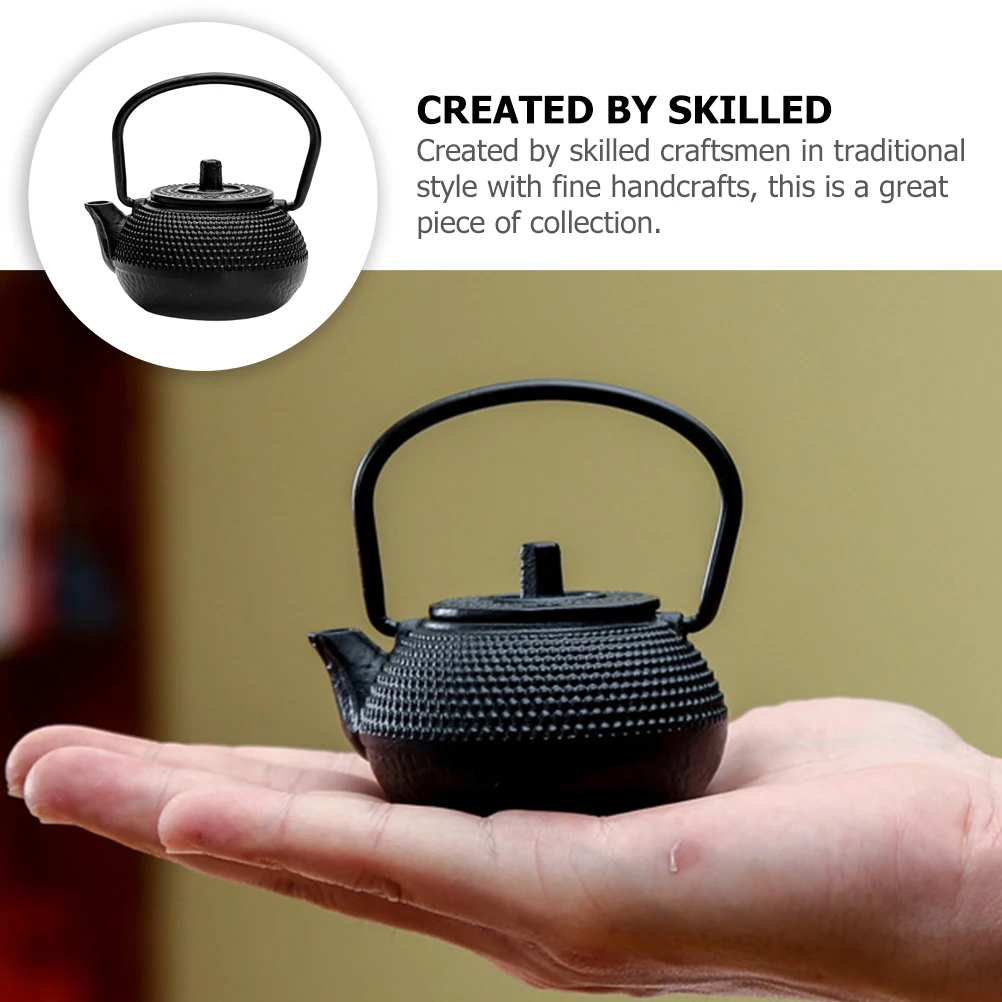 

Mini Cast Iron Teapot Black A Grade Retro Decorative Home Office Supplies Mini Teapots Vintage Tea Kettle Desktop
