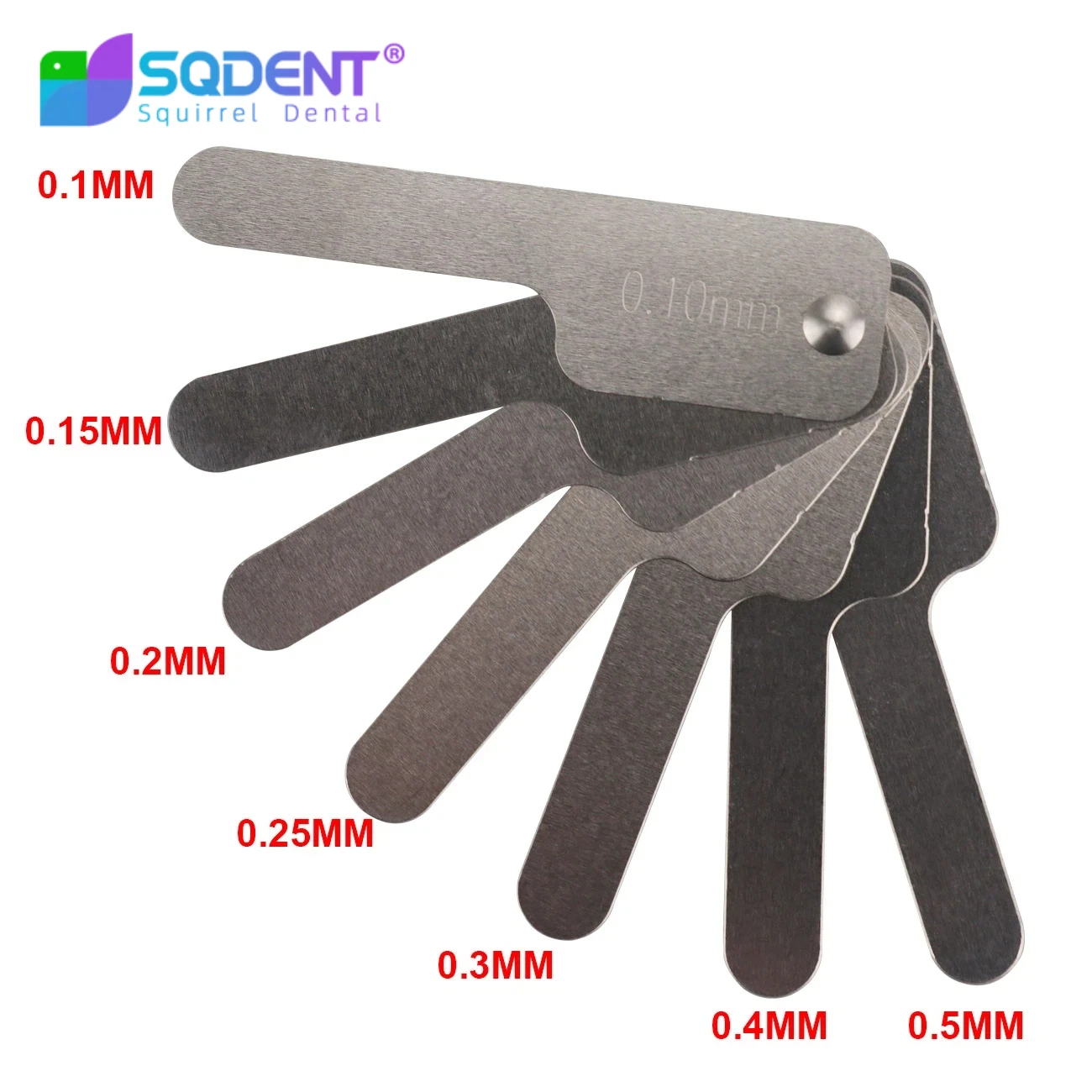 SQDENT Interproximal Reduction Gauge Ruler Tooth Gap Measure Reciprocating IPR System Stainless Steel Material Dentistry