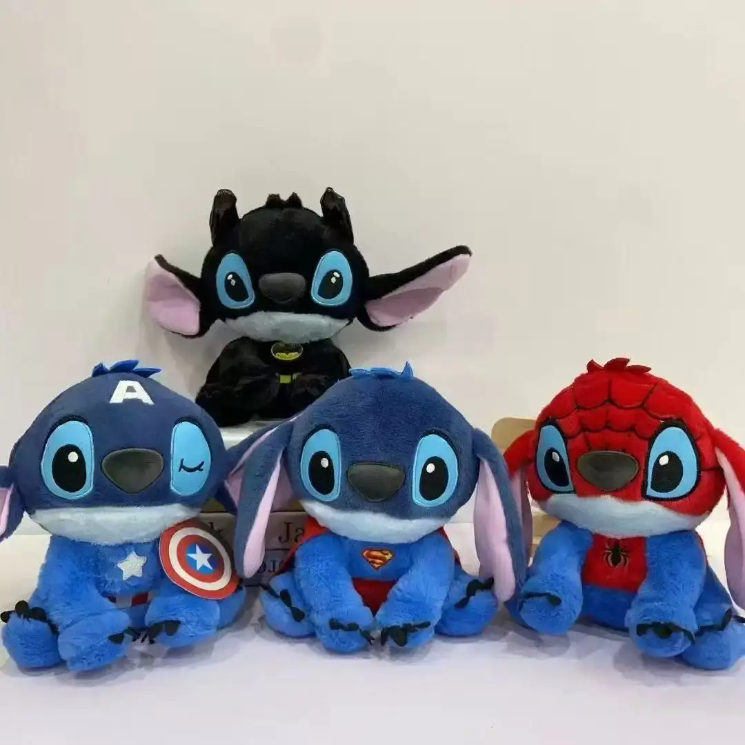 

Плюшевая игрушка Disney Stitch 25 см, модель из мультфильма, кукла-персонаж, детская коллекционная кукла, плюшевая игрушка, украшение для дивана, подарок на день рождения