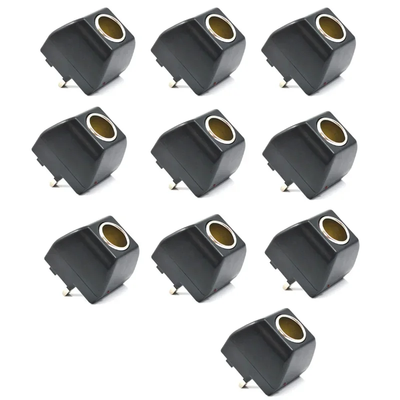 Lot 10pcs UK Plug AC 220V Power to DC 12V Car Cigarette Lighter Sockets Converter Power Supply Adaptor Automobiles Cable Adapter