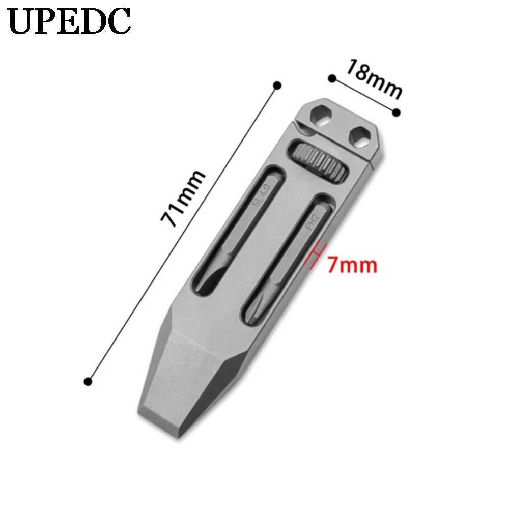 Imagem -06 - Upedc-liga de Titânio Mini Pry Bar Multifuncional Portátil Keychain Ferramenta de Bolso Chave de Fenda Pingente Bolso Packet Opener