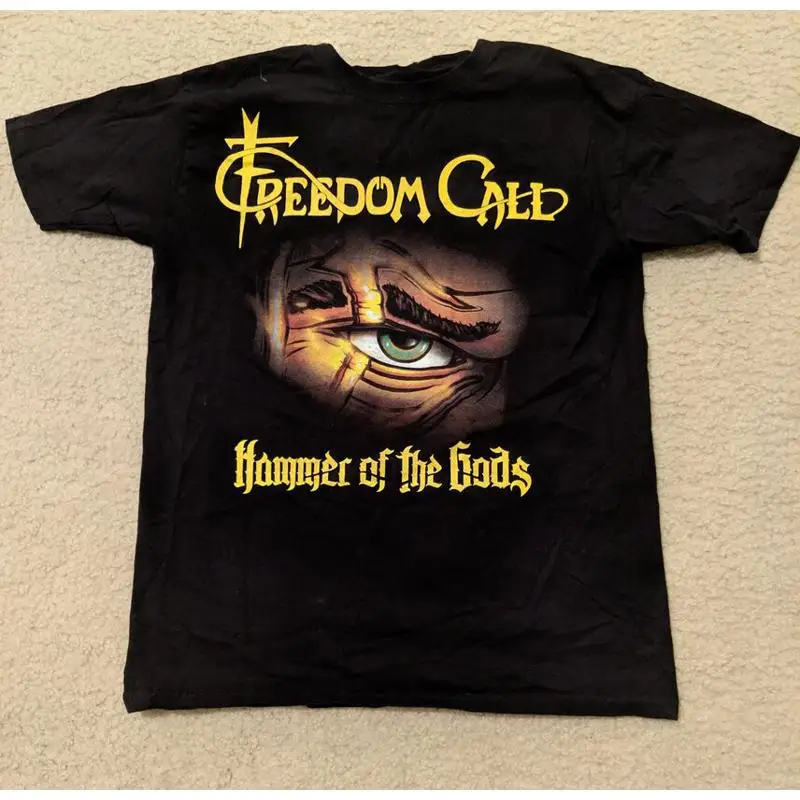 

Хлопковая черная футболка всех размеров Freedom Call Hammer Of The Gods