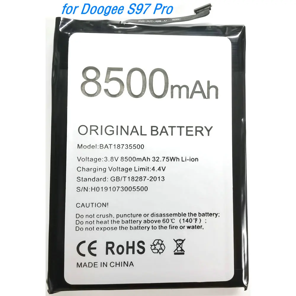 

3,8 В BAT18735500 BAT21ZN131850 BAT21ZN1308500 Аккумулятор большой емкости для мобильного телефона Doogee S86 Pro S97 Pro
