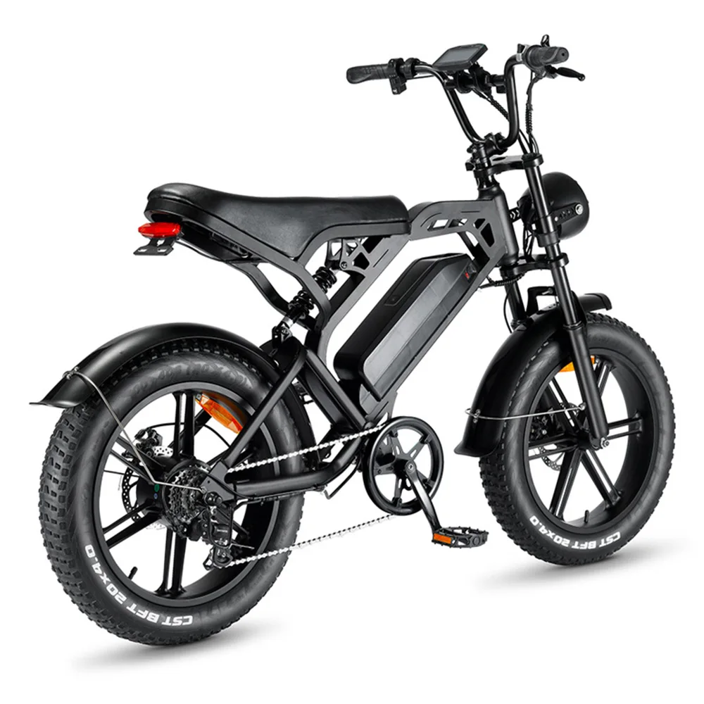 Eu Us Warehouse 1000w E Bike Retro Dirt Fat Tire E-bike 20*4.0