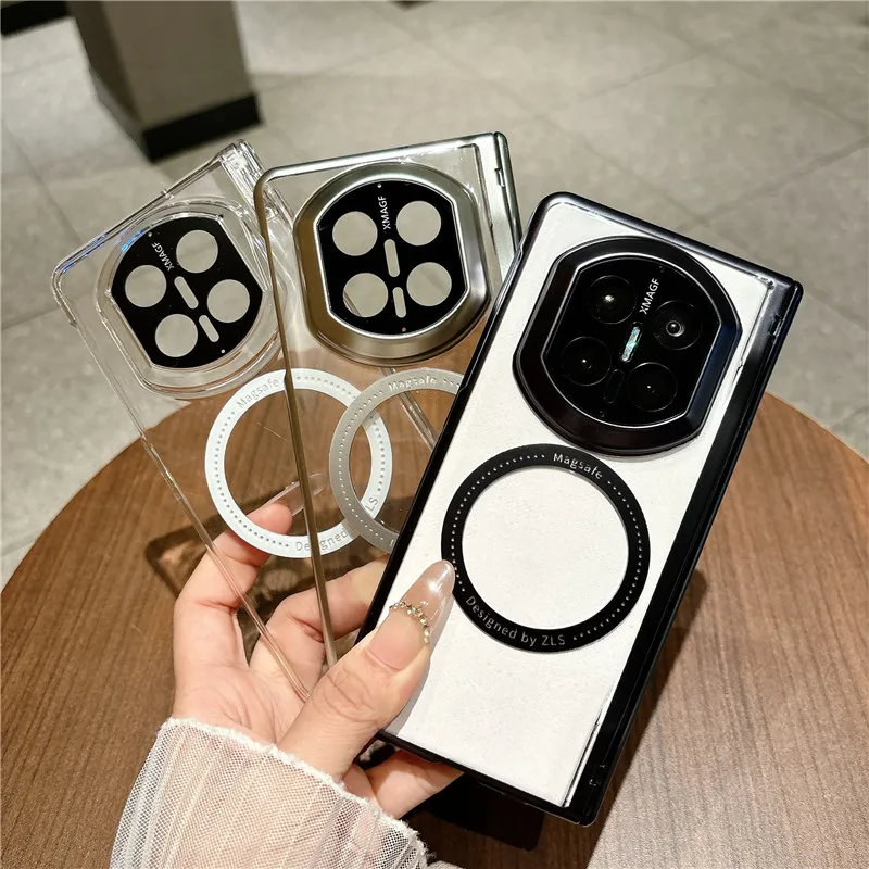 

Transparent Phone Case For HuaWei Mate X7 Front Protection Film PC Hard Shell Magnetic Protection Hinge Shockproof Back Cover