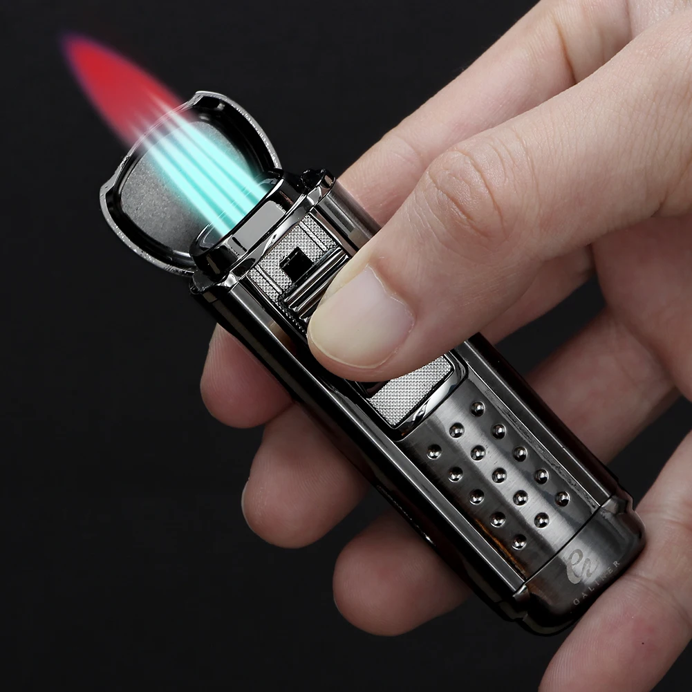 GALINER Cigar Lighter 1 Jet Flame Portable Butane Gas Cigarette Lighters Pocket Torch Lighter Cigar Accessories & Gift Box