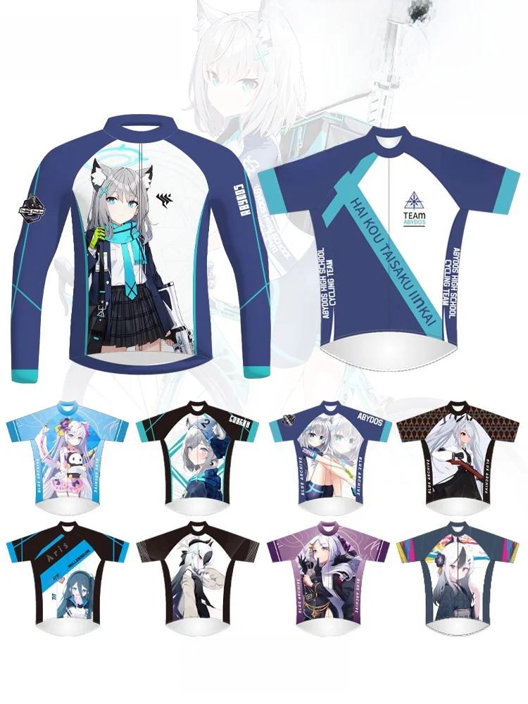 

Blue Archive Sand Wolf Anime Cycling Jersey ort Sve Long Sve Mens Bicycle Riding Suit Spring Summer Profional Tigh...