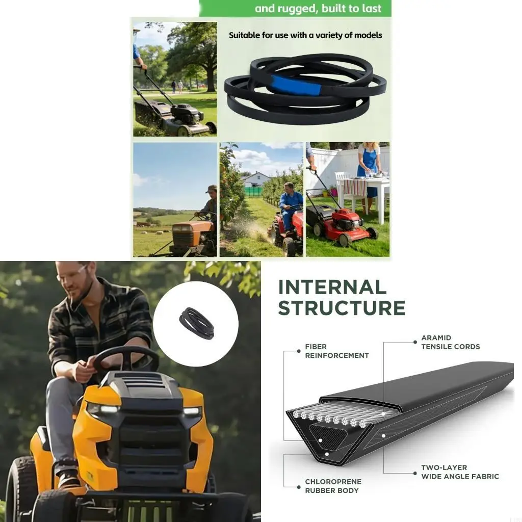 F19B Durability Rubber V Belt 43.5Inch Length For CMXG-ZAM501065 CC30 Mower Deck