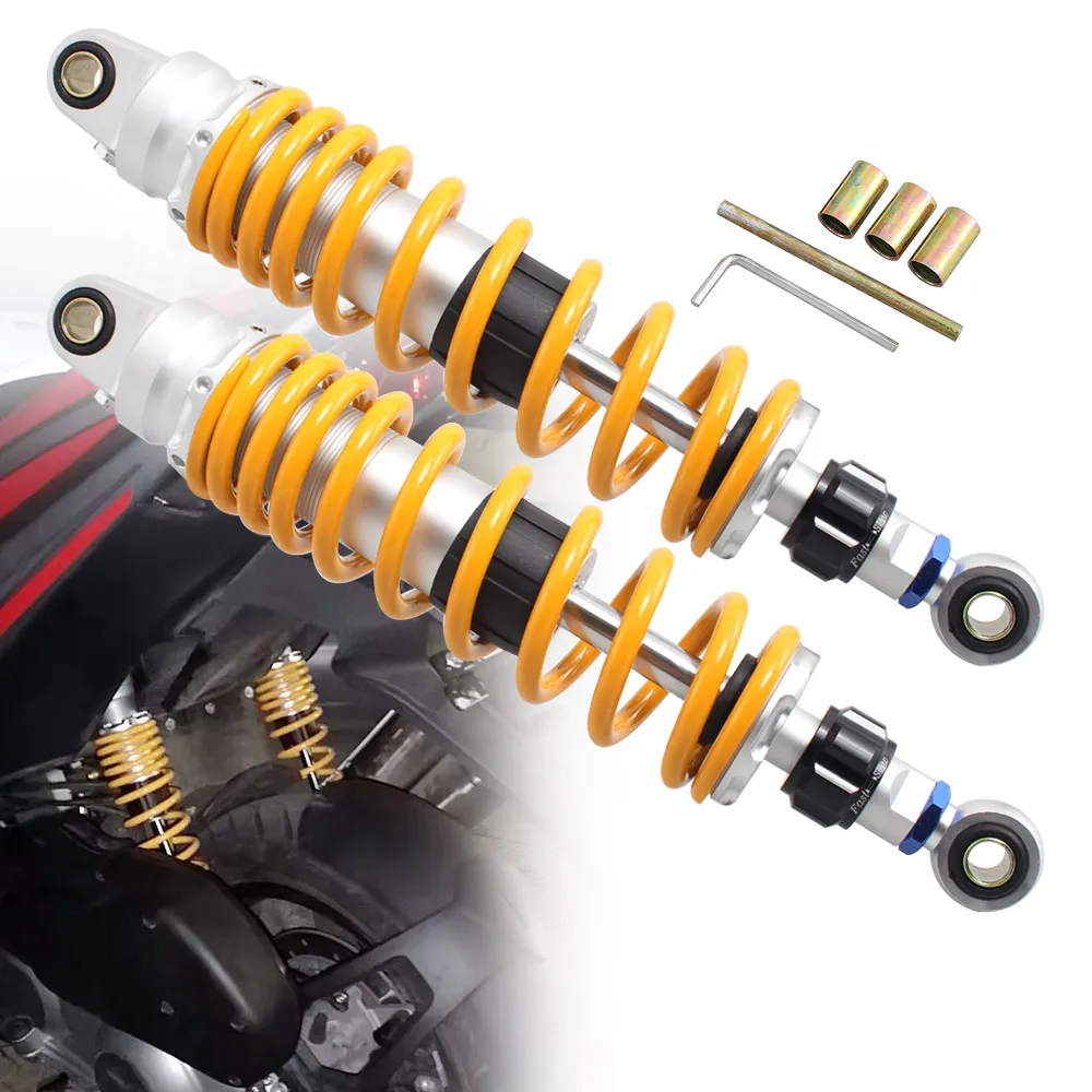 330mm Adjustable Air Shock Absorber Damper Moto Golden Rear Suspension For Harley Honda Yamaha Kawasaki Suzuki ATV Quad Off-Road