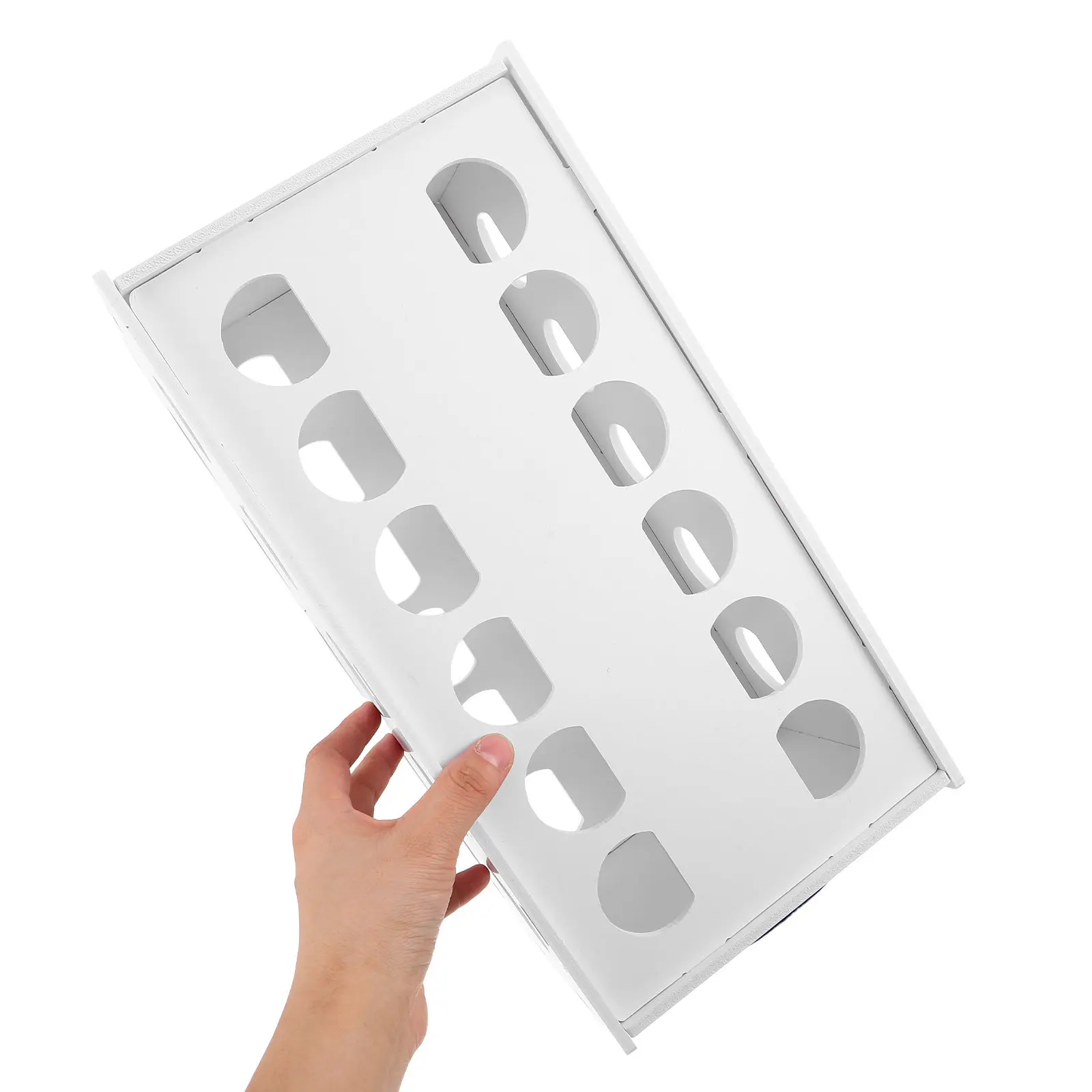 5-Tier Rotating Headband Rack – White Wooden Vanity Organizer for Hair Accessories Storage