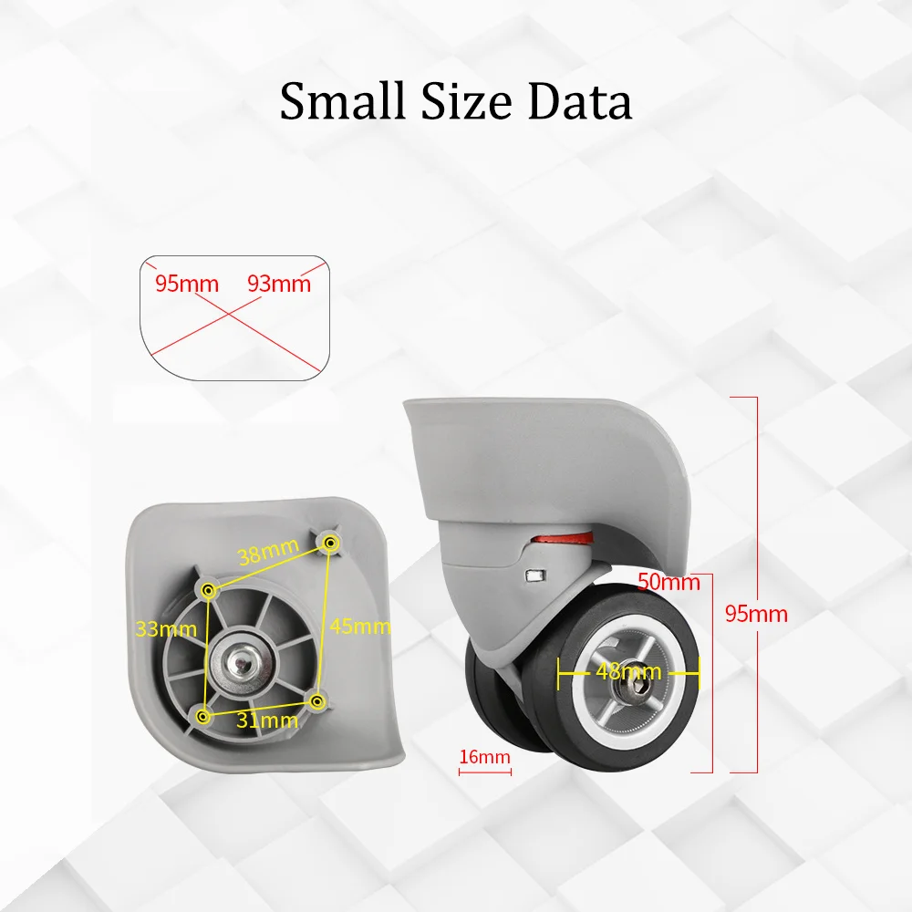 For Hongsheng A-08-19 Colored luggage wheels, silent luggage accessories, practical rubber replacement wheels for suitcases.