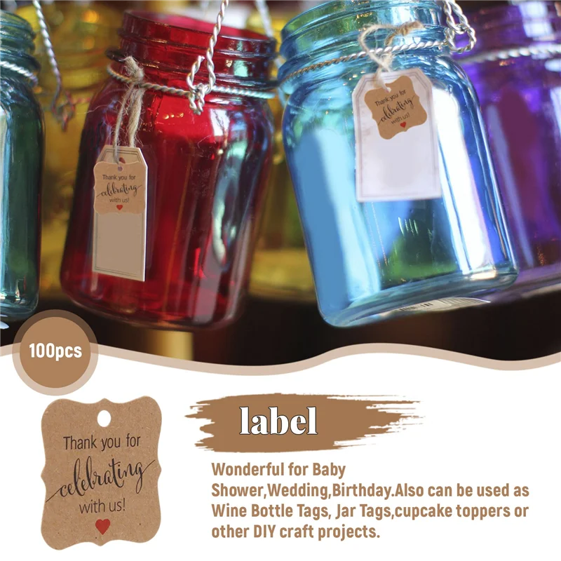 100 Pcs Thank You F…