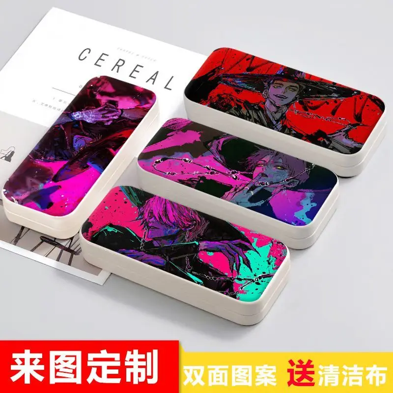 KPop Demon Hunters Rumi Mira estuche para gafas lindo dibujos animados Anime caja de almacenamiento portátil resistente a la presión para estudiantes regalo de cumpleaños