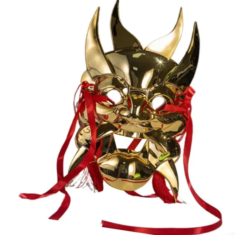 マスカレードマスクフルフェイスマスクハロウィーンメタリックマスク女性用男性用マスカレードコスプレパーティーのための通気性コスプレマスク