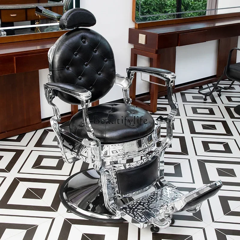 

FG26*Men's oil head large chair stainless steel shaving down high-end hair salon barber chair