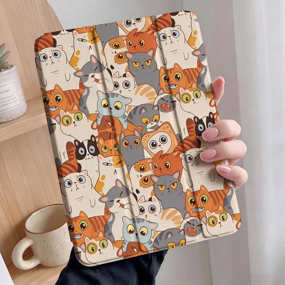 Kawaii White Bunny Pastel For Samsung Galaxy Tab A8 A9 A11 S6 S7 S8 S9 S10 S11 FE Plus Lite With Pen Slot Tablet Case