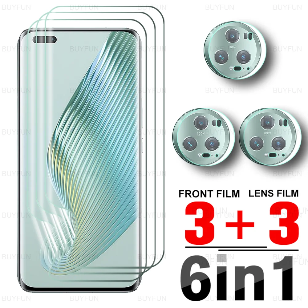 For Honor Magic5 Pro 6in1 Front Hydrogel Film Case Magic6 Light Magic 5 Lite Magic5Pro Magic6Lite 6Pro 5G Lens Screen Protector