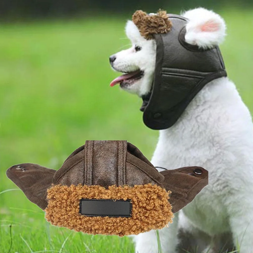 

Pet Pilot Hat Coffee Size S Creative Dog Cat Costume Perfect Gift Party Photo Show Attention Pet Costume Creative