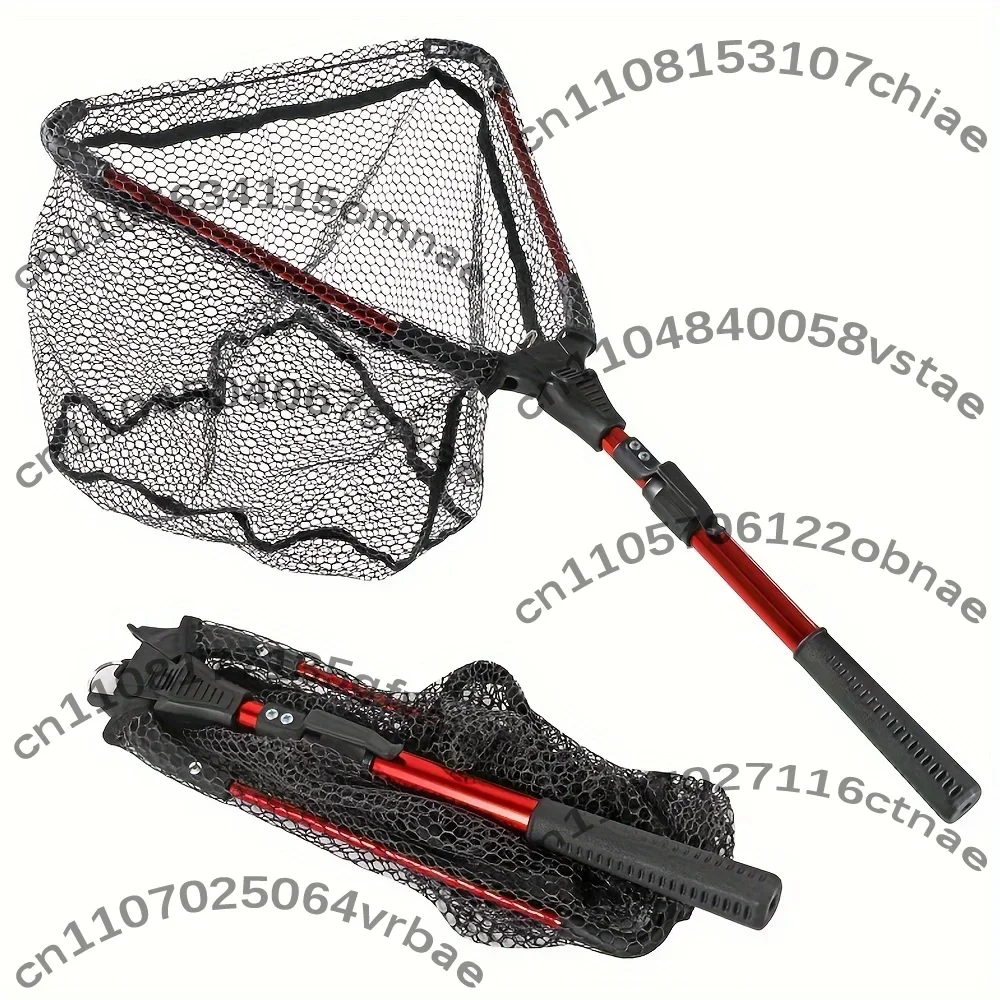 Suitable for  1pc Fishing Net Aluminum Alloy Retractable Triangular Telescopic Folding Fishing Net Folding Fishing Net with Tele