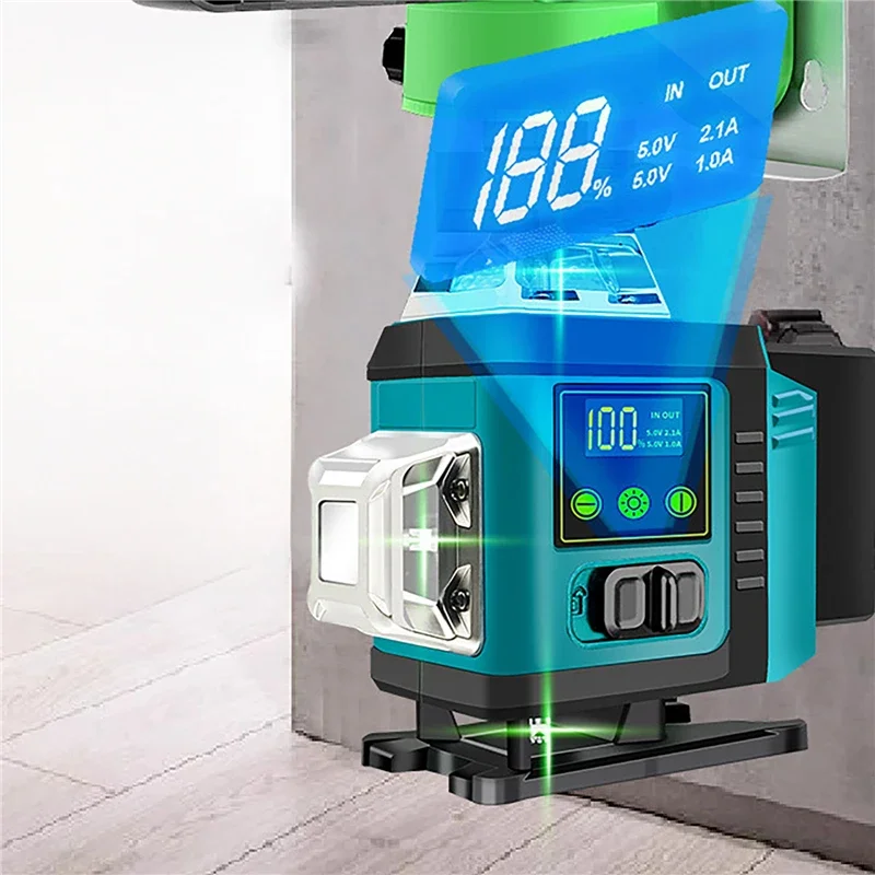 

Digital Display 8/12/16 Lines 4D Laser Level Green Beam Horizontal And Vertical Cross Line Laser Level with APP Remote Control