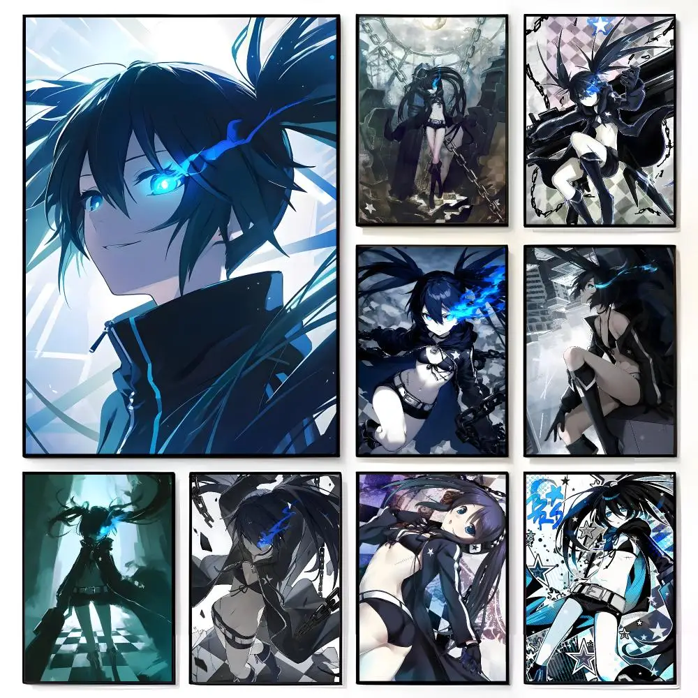 Anime Character B-Black Rock Shooter Poster American Film Mural Home Childrens Room Wall Decor Print