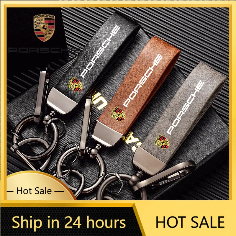 

Наклейка на автомобиль для Porsche, кожаный брелок для ключей, цепочка для ключей, подвеска-антипотеряшка, подарки для Porsche 918, 911, 718, Taycan, Panamera
