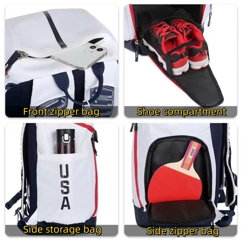 Bolsa de baloncesto deportiva clásica, paquete de entrenamiento de élite con compartimento para zapatos, gran capacidad, bolsa de Camping para