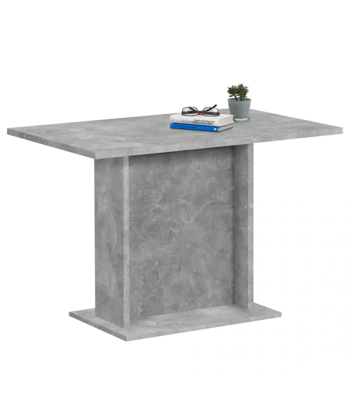 Kitchen and dining tables FMD gray concrete dining table 110 cm