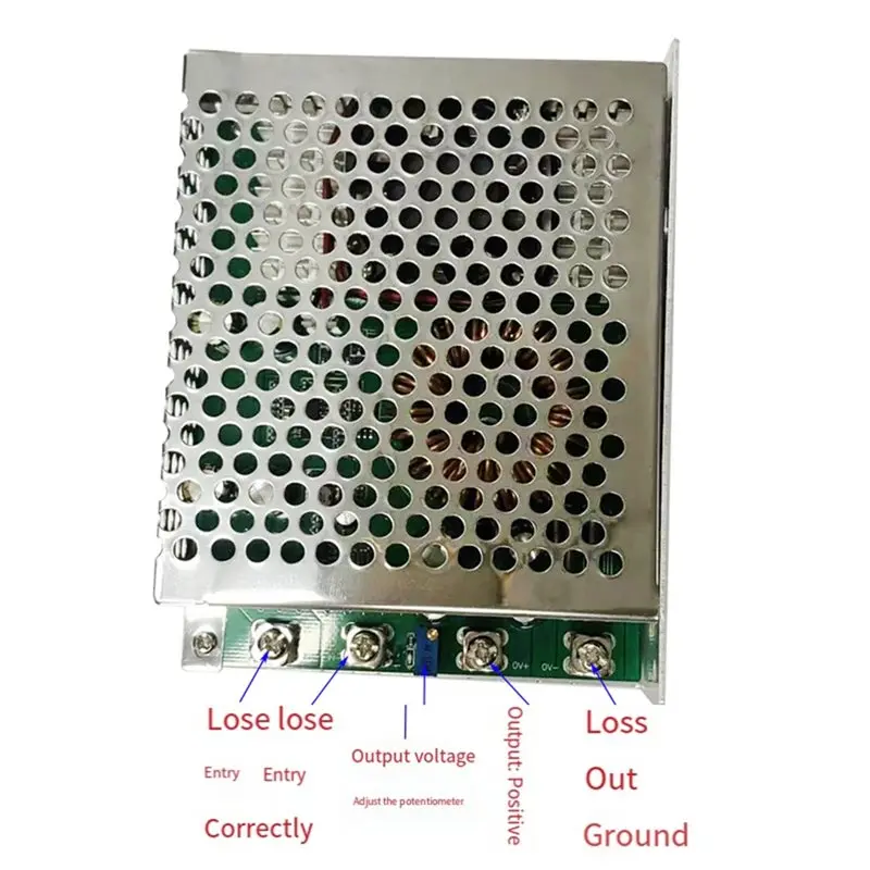 B27B DC To DC Buck Module 50A 1000W Adjustable Output Voltage DC2.5-50V DC25-90V Input Buck Converter Module With Cooling Fan