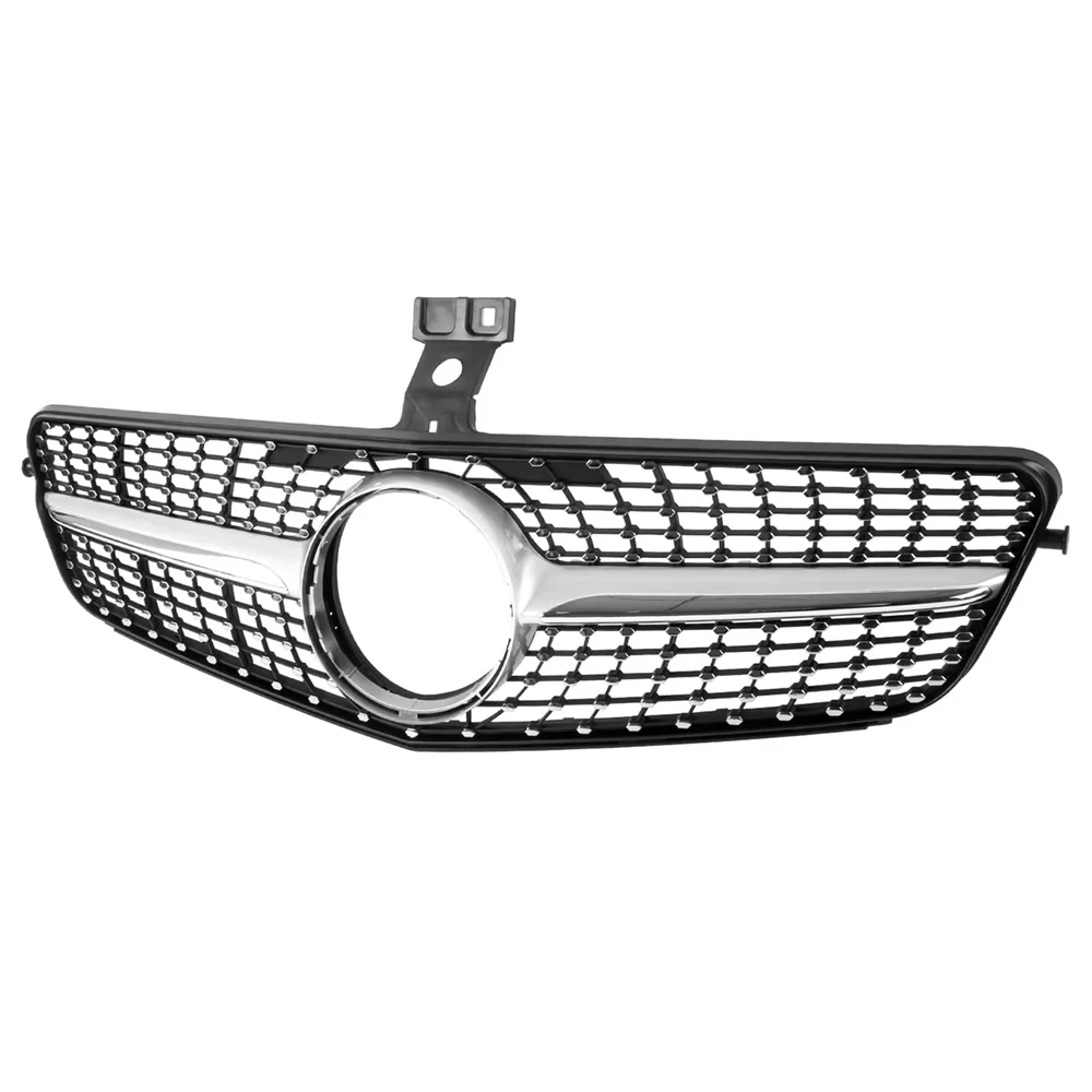 

For Mercedes for Benz C Class W204 S204 C204 2008-2014 Car Front Bumper Grill Diamond Style Auto Car Upper Hood Grille
