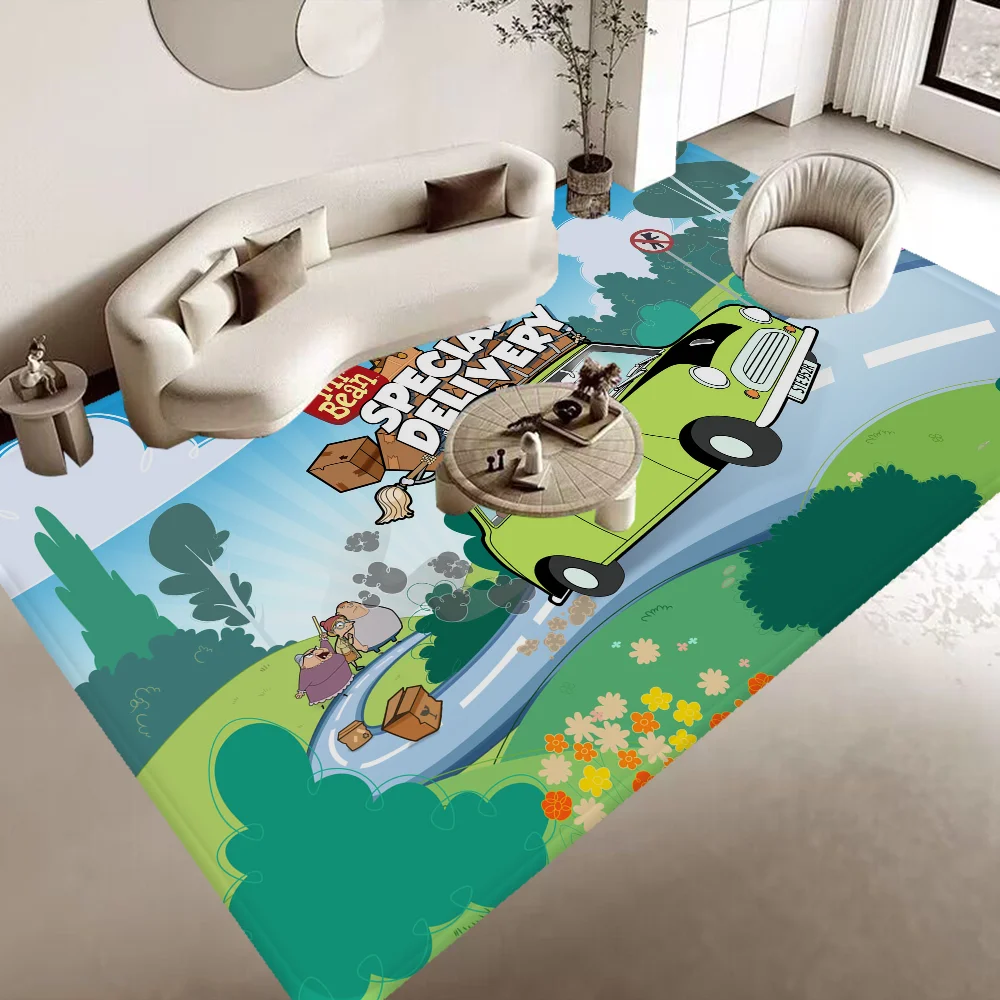 Mr-Bean CARTOON Floor Mat Bathroom Mat Anti-slip Absorb Water Long Strip Cushion Bedroon Mat Welcome Doormat