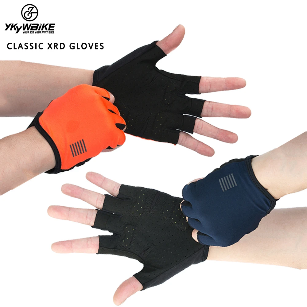 YKYWBIKE Cycling Gloves MTB Road Gloves Mountain Bike Half Finger Gloves Men Summer   Bicycle MTB Bike Gloves Guantes Ciclismo